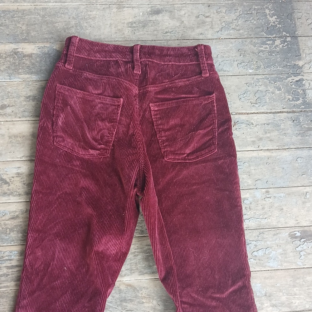GUC Universal Thread High Rise Ankle Boot Cut Maroon Wide Corduroy Size 4R - Picture 6 of 7
